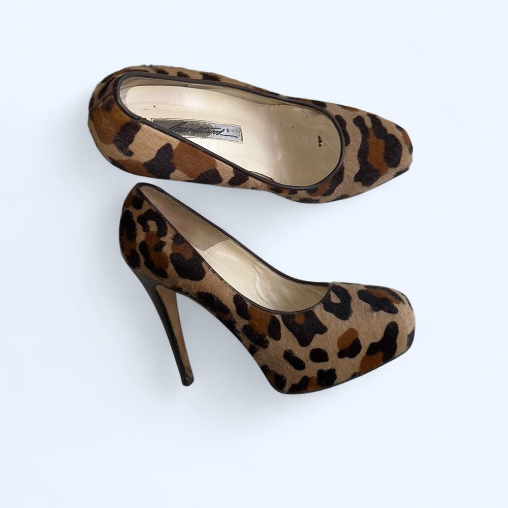 Rare Brian Atwood Y2K ‘Maniac’ Leopard Print Ponyhair Heels- US 6/6.5 (EU 36.5)